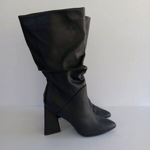 DV by DOLCE VITA Womens Wandah Solid High Heel Black Mid-Calf Boots Size 8